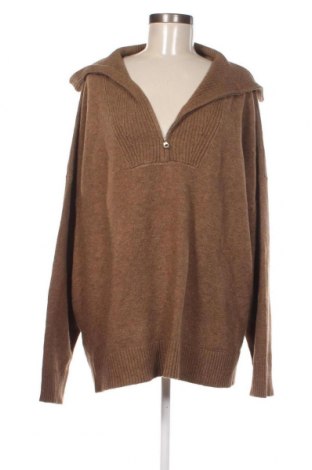 Дамски пуловер The Drop, Размер 4XL, Цвят Кафяв, Цена 35,34 лв.