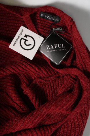 Дамски пуловер Zaful, Размер M, Цвят Червен, Цена 21,16 лв.