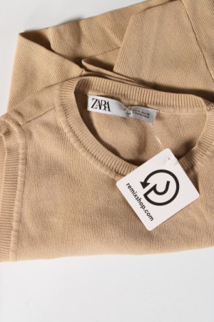 Дамски пуловер Zara, Размер M, Цвят Бежов, Цена 6,75 лв.