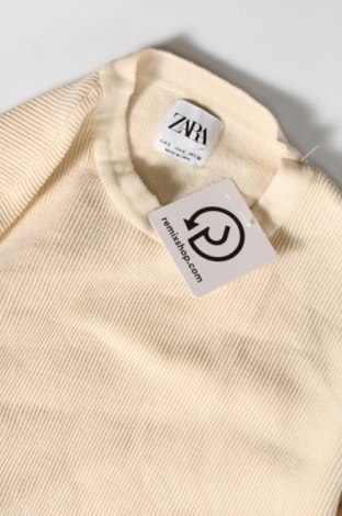 Дамски пуловер Zara, Размер S, Цвят Екрю, Цена 11,61 лв.