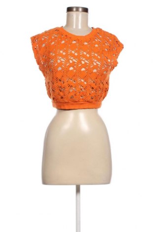 Дамски пуловер Zara, Размер S, Цвят Оранжев, Цена 9,45 лв.