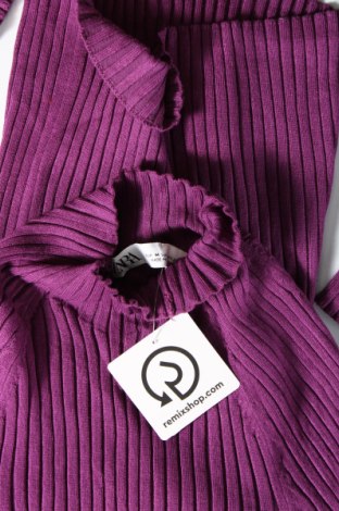 Дамски пуловер Zara, Размер M, Цвят Лилав, Цена 27,00 лв.