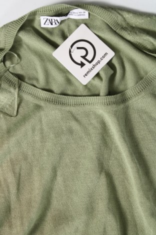 Дамски пуловер Zara, Размер L, Цвят Зелен, Цена 13,96 лв.