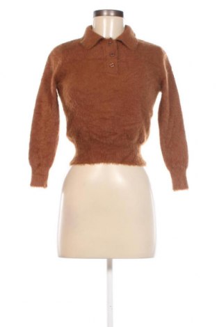 Дамски пуловер Zara, Размер S, Цвят Кафяв, Цена 13,23 лв.