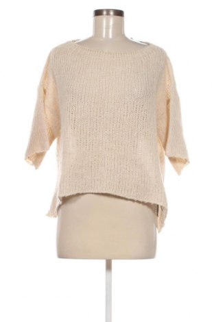 Дамски пуловер Zara Knitwear, Размер M, Цвят Бежов, Цена 11,61 лв.