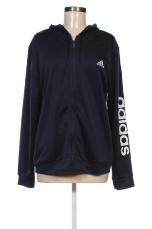 Γυναικείο φούτερ Adidas, Μέγεθος XL, Χρώμα Μπλέ, Τιμή 30,62 €