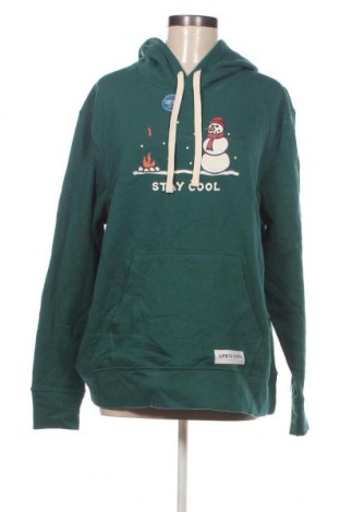 Damen Sweatshirt Life Is Good, Größe L, Farbe Grün, Preis € 13,78