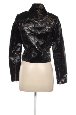 Дамско кожено яке, Размер XS, Цвят Черен, Цена 39,20 лв.