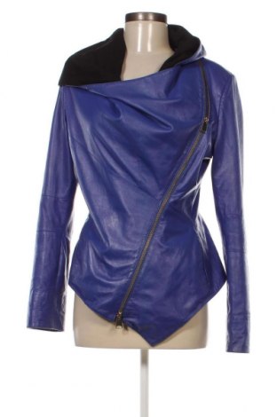 Damen Lederjacke, Größe M, Farbe Blau, Preis 47,62 €