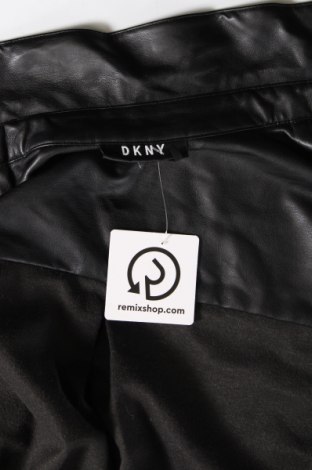 Дамско кожено яке DKNY, Размер S, Цвят Черен, Цена 54,45 лв.