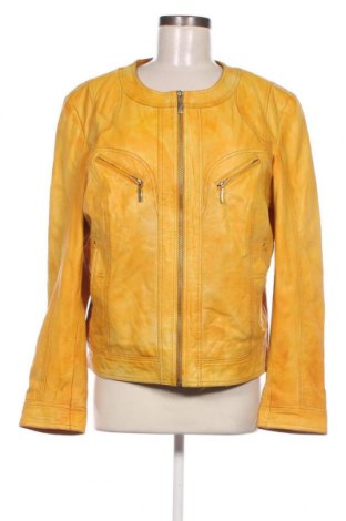 Γυναικείο δερμάτινο μπουφάν David Mare, Μέγεθος XL, Χρώμα Κίτρινο, Τιμή 111,83 €