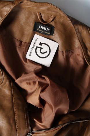 Dámska kožená bunda  ONLY, Veľkosť S, Farba Hnedá, Cena  26,37 €