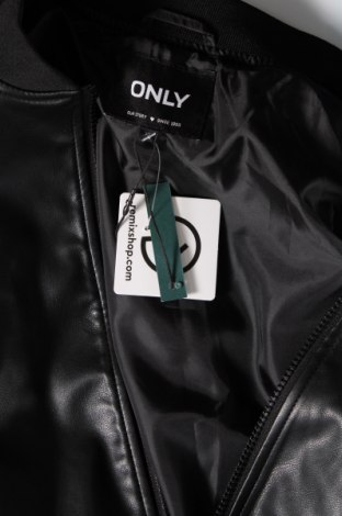 Dámská kožená bunda  ONLY, Velikost L, Barva Černá, Cena  741,00 Kč