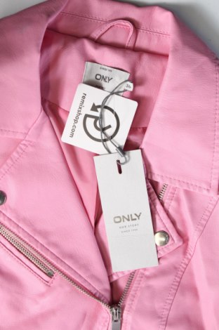 Γυναικείο δερμάτινο μπουφάν ONLY, Μέγεθος S, Χρώμα Ρόζ , Τιμή 28,54 €