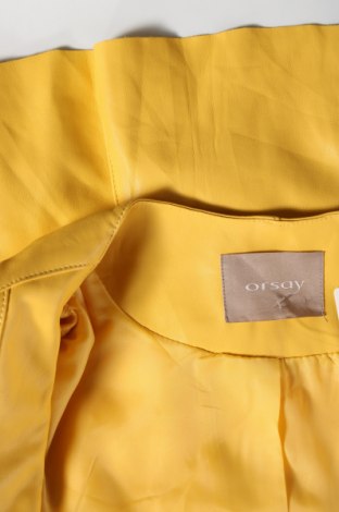Γυναικείο δερμάτινο μπουφάν Orsay, Μέγεθος S, Χρώμα Κίτρινο, Τιμή 30,31 €