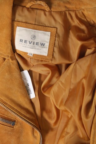 Γυναικείο δερμάτινο μπουφάν Review, Μέγεθος XS, Χρώμα Κίτρινο, Τιμή 57,05 €