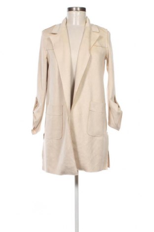 Дамско палто Bershka, Размер XS, Цвят Екрю, Цена 28,80 лв.