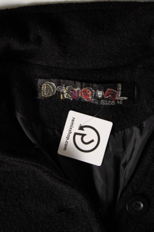 Дамско палто Desigual, Размер XL, Цвят Черен, Цена 114,00 лв.