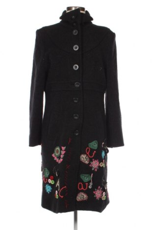 Дамско палто Desigual, Размер XL, Цвят Черен, Цена 114,00 лв.