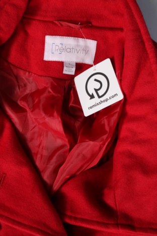 Дамско палто Relativity, Размер L, Цвят Червен, Цена 41,44 лв.