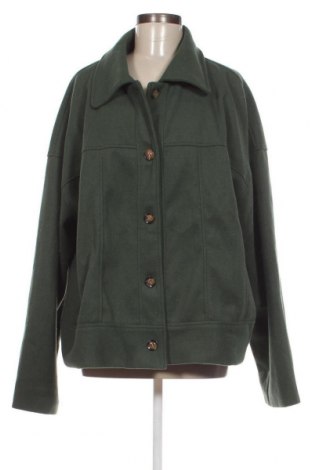 Дамско палто SHEIN, Размер 4XL, Цвят Зелен, Цена 64,00 лв.