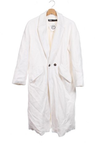 Palton de femei Zara, Mărime XS, Culoare Alb, Preț 75,77 Lei
