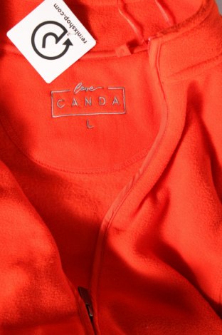 Γυναικεία ζακέτα fleece Canda, Μέγεθος L, Χρώμα Κόκκινο, Τιμή 10,85 €
