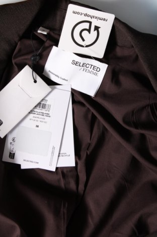 Γυναικείο σακάκι Selected Femme, Μέγεθος S, Χρώμα Καφέ, Τιμή 38,56 €