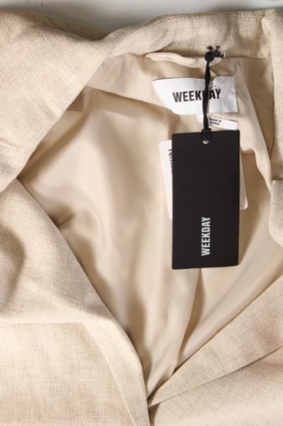 Γυναικείο σακάκι Weekday, Μέγεθος XS, Χρώμα  Μπέζ, Τιμή 21,29 €