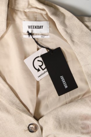 Γυναικείο σακάκι Weekday, Μέγεθος M, Χρώμα  Μπέζ, Τιμή 21,29 €