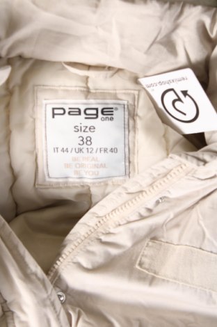 Γυναικείο μπουφάν Page One, Μέγεθος M, Χρώμα  Μπέζ, Τιμή 22,60 €