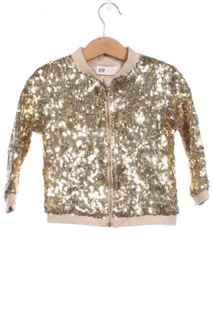 Детска блуза H&M, Размер 18-24m/ 86-98 см, Цвят Златист, Цена 7,11 лв.