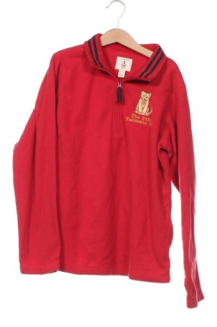 Dziecięca bluzka z polaru Land's End, Rozmiar 11-12y/ 152-158 cm, Kolor Czerwony, Cena 32,63 zł