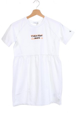 Детска рокля Calvin Klein Jeans, Размер 9-10y/ 140-146 см, Цвят Бял, Цена 96,75 лв.