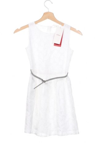 Детска рокля S.Oliver, Размер 7-8y/ 128-134 см, Цвят Бял, Цена 41,40 лв.