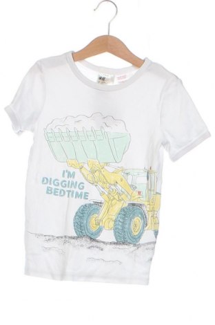 Kinder T-Shirt H&M, Größe 6-7y/ 122-128 cm, Farbe Weiß, Preis 6,00 €