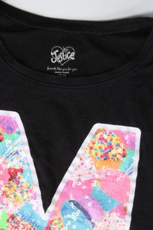 Kinder T-Shirt Justice, Größe 12-13y/ 158-164 cm, Farbe Schwarz, Preis 6,06 €