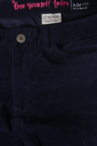 Pantaloni de catifea reiată, pentru copii LC Waikiki, Mărime 11-12y/ 152-158 cm, Culoare Albastru, Preț 29,16 Lei