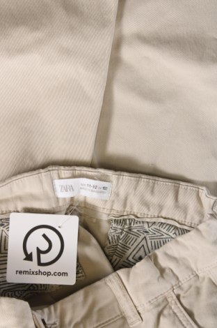 Pantaloni pentru copii Zara, Mărime 11-12y/ 152-158 cm, Culoare Bej, Preț 18,21 Lei