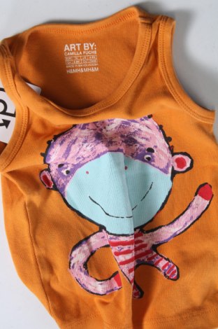 Μπλουζάκι αμάνικο παιδικό H&M, Μέγεθος 9-12m/ 74-80 εκ., Χρώμα Πορτοκαλί, Τιμή 4,31 €