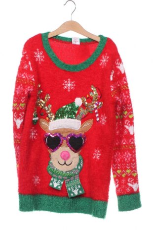 Детски пуловер, Размер 11-12y/ 152-158 см, Цвят Червен, Цена 10,20 лв.