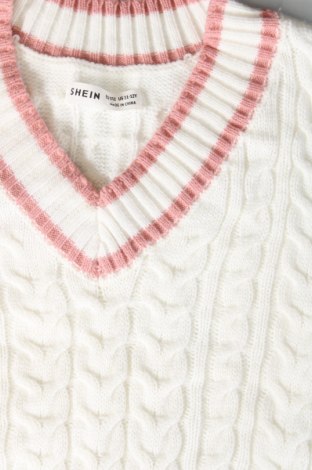 Dziecięcy sweter SHEIN, Rozmiar 11-12y/ 152-158 cm, Kolor Biały, Cena 35,35 zł