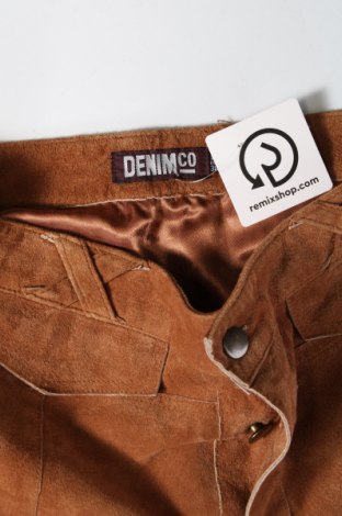 Кожена пола Denim Co., Размер M, Цвят Кафяв, Цена 41,06 лв.