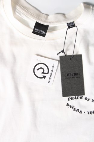 Ανδρική μπλούζα Only & Sons, Μέγεθος M, Χρώμα Εκρού, Τιμή 7,99 €