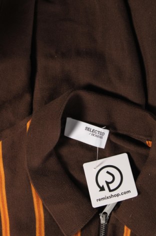 Jachetă tricotată de bărbați Selected Homme, Mărime L, Culoare Maro, Preț 68,25 Lei