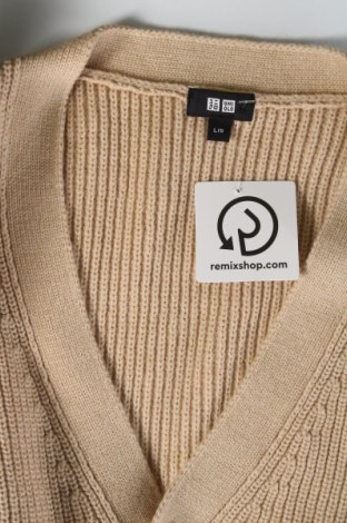 Herren Strickjacke Uniqlo, Größe L, Farbe Beige, Preis € 18,70