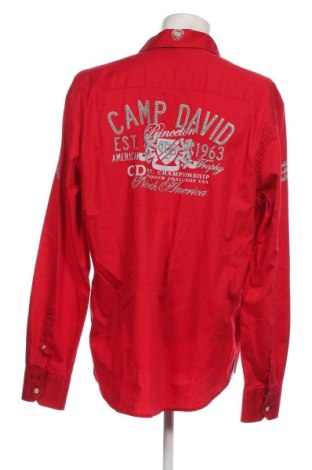 Herrenhemd Camp David, Größe XXL, Farbe Rot, Preis 18,20 €