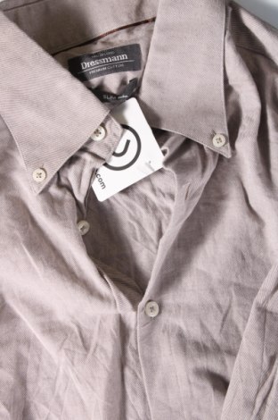 Pánská košile  Dressmann, Velikost M, Barva Béžová, Cena  190,00 Kč