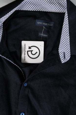 Мъжка риза Gino Marcello, Размер L, Цвят Син, Цена 9,90 лв.