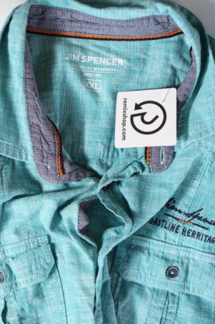 Мъжка риза Jim Spencer, Размер XXL, Цвят Зелен, Цена 29,00 лв.